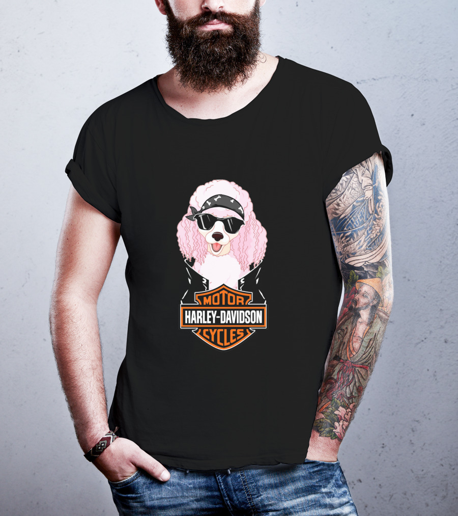 Poodles Harley Davidson Motorcycles T-Shirt