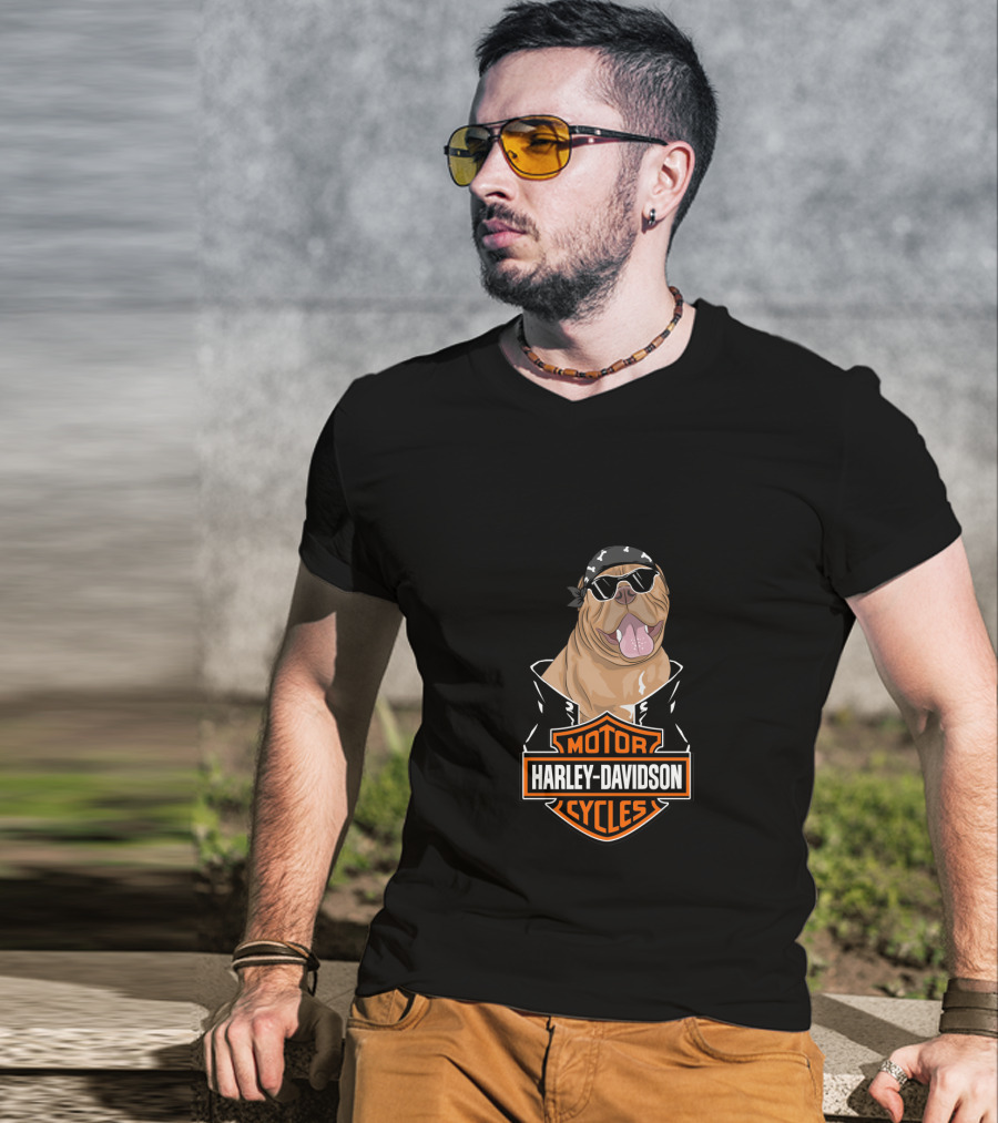 Harley Davidson Biker Mastiff Motorcycles T-Shirt