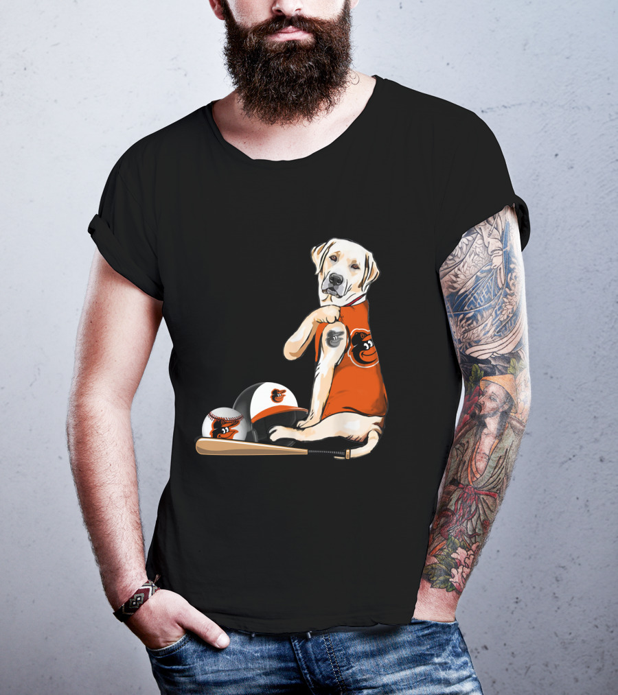 Yellow Labradors Baltimore Orioles Baseball Retriever T-Shirt