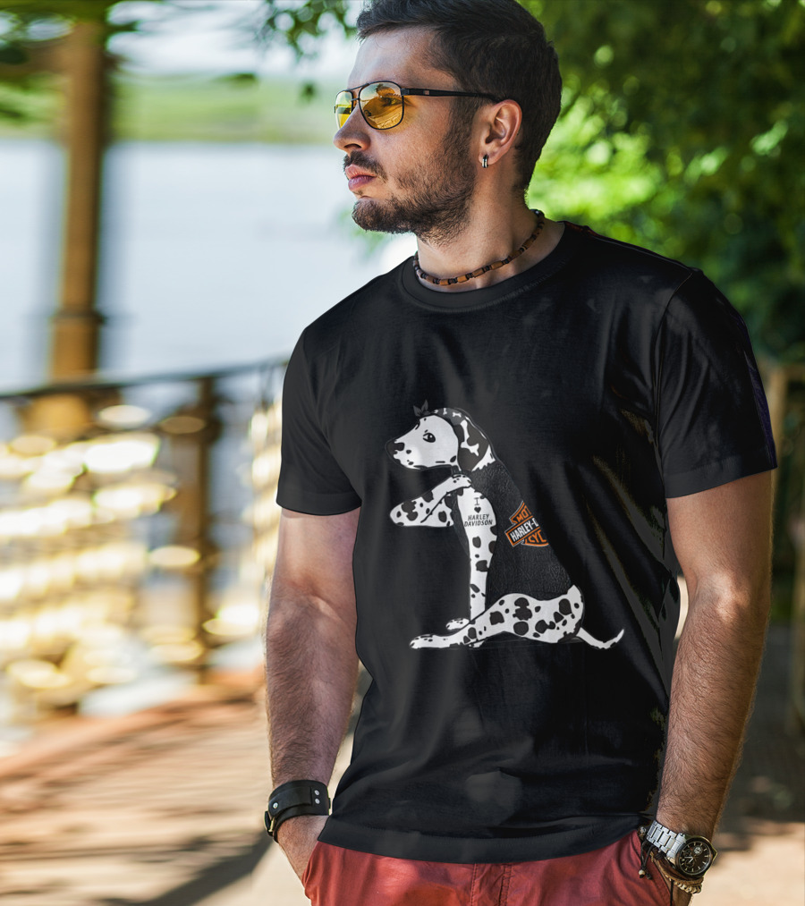 I Love Harley Davidson Great Dane Hd T-Shirt