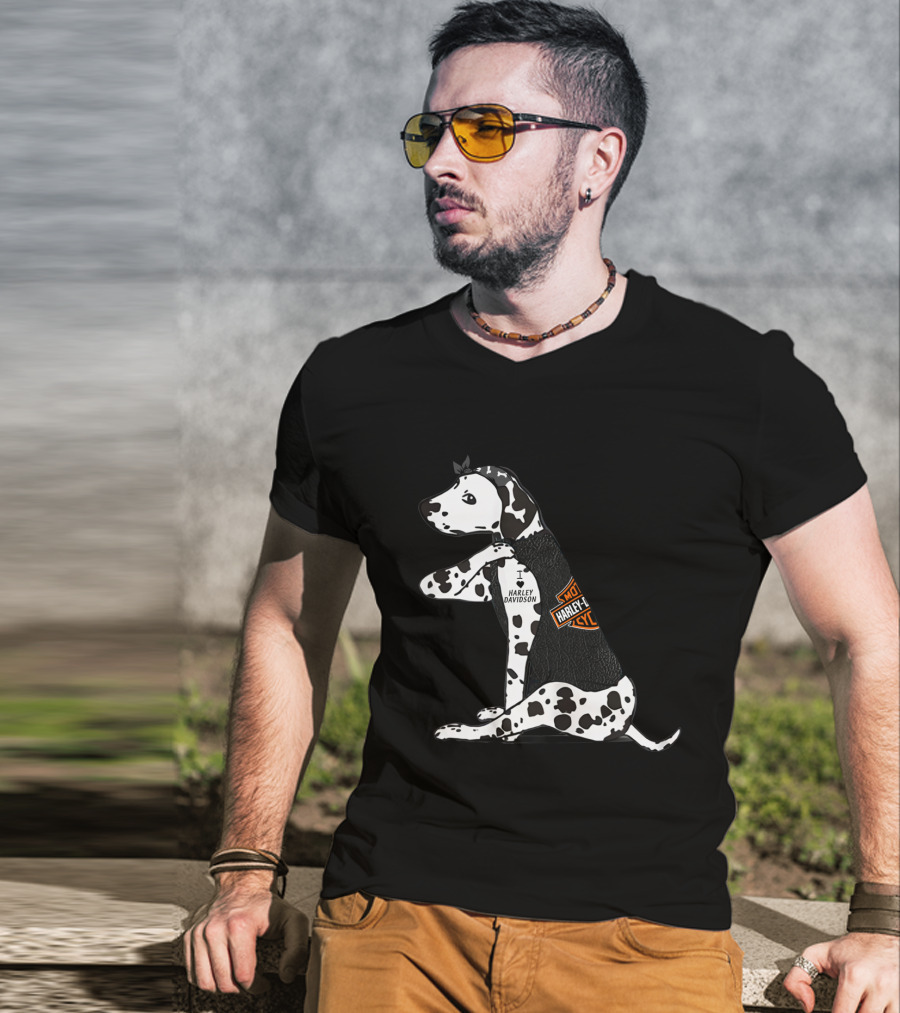 I Love Harley Davidson Great Dane Hd T-Shirt