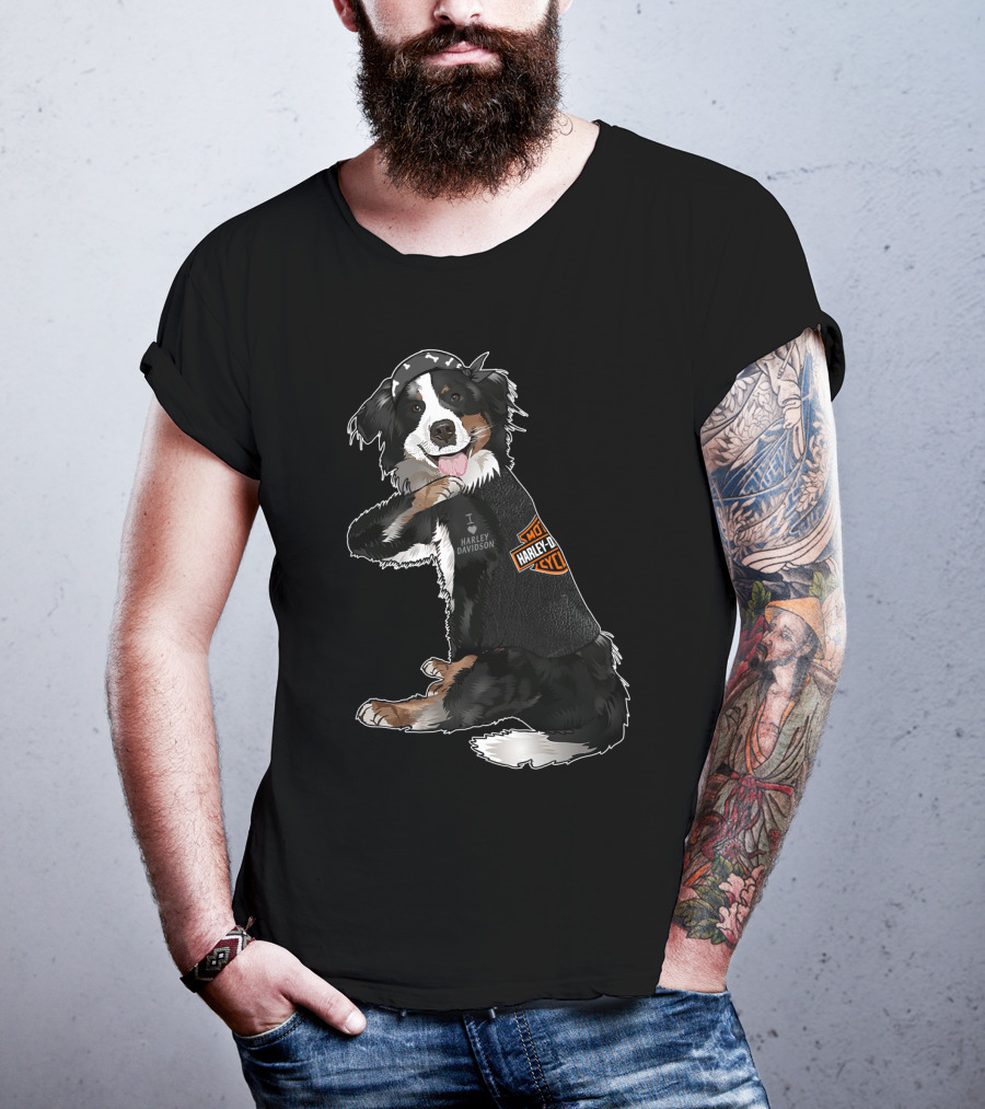 Bernese Mountain Dog Harley Davidson Hd T-Shirt