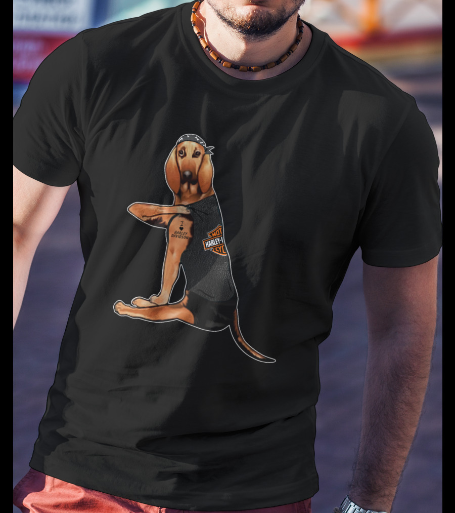 I Harley Davidson Bloodhound Hd T-Shirt