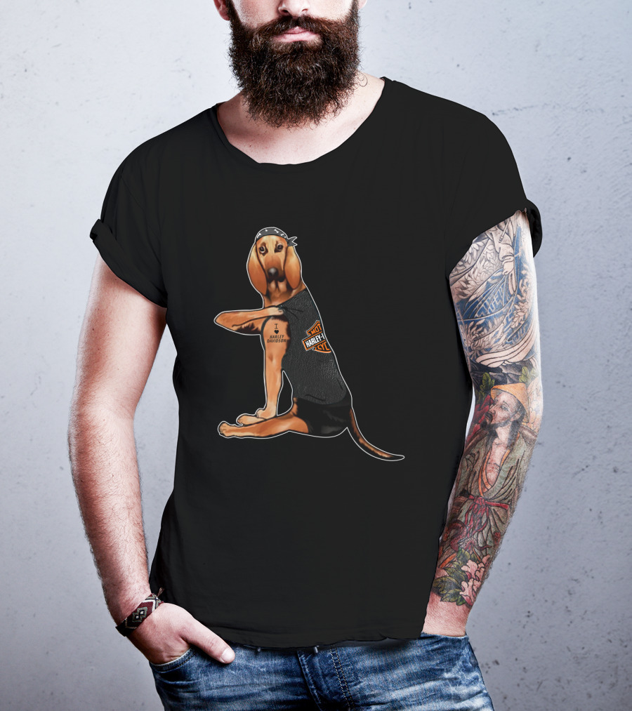 I Harley Davidson Bloodhound Hd T-Shirt
