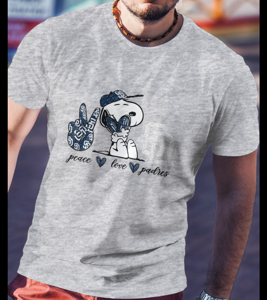 Peace Love San Diego Padres Snoopy SD T-Shirt