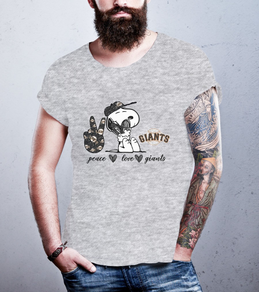 Peace Love San Francisco Giants Snoopy T-Shirt