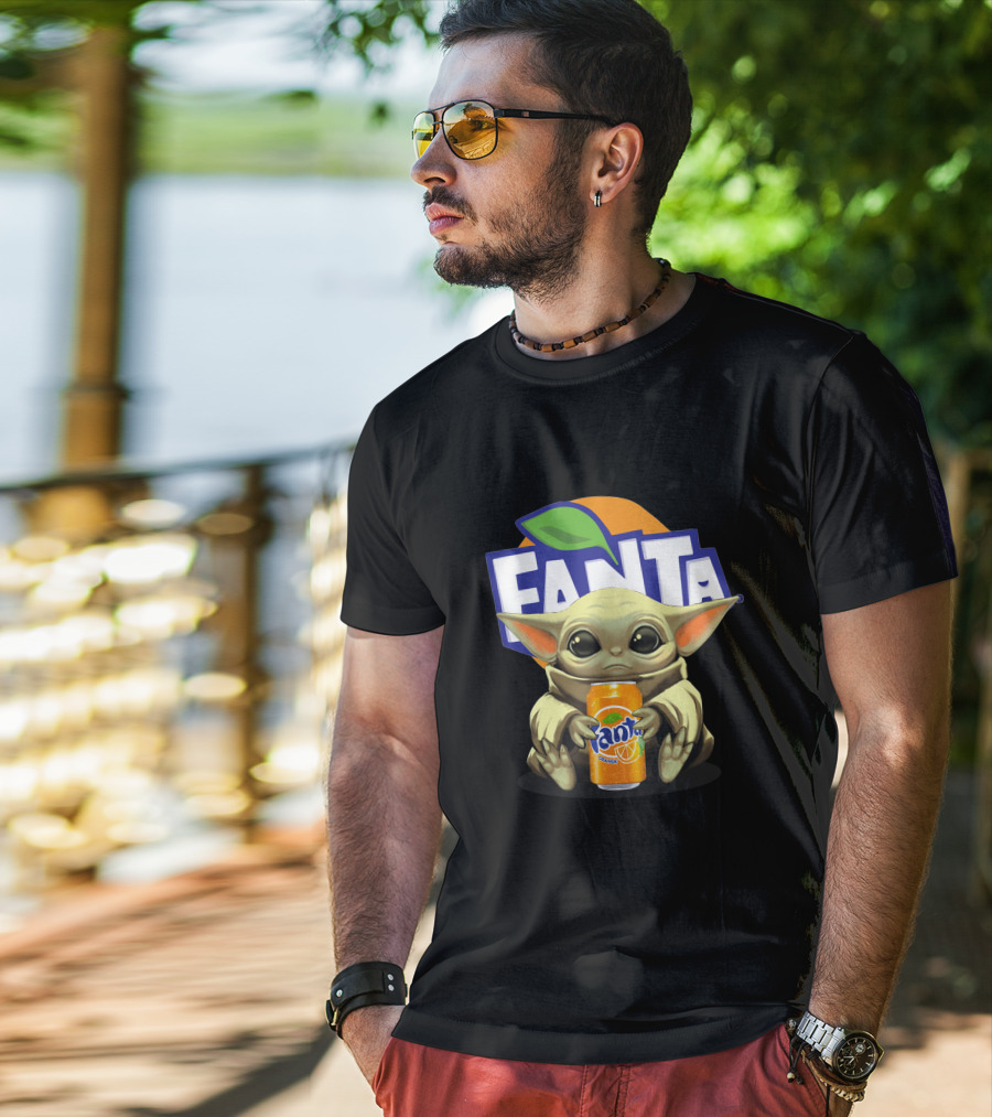 Yoda Holding Fanta Can Iconic Mashup T-Shirt