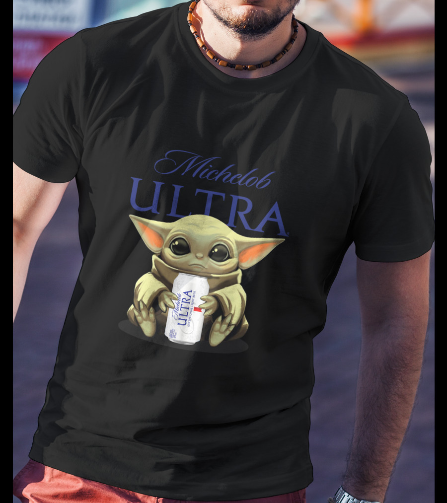 Michelob ULTRA Baby Yoda Holding Beer Can T-Shirt