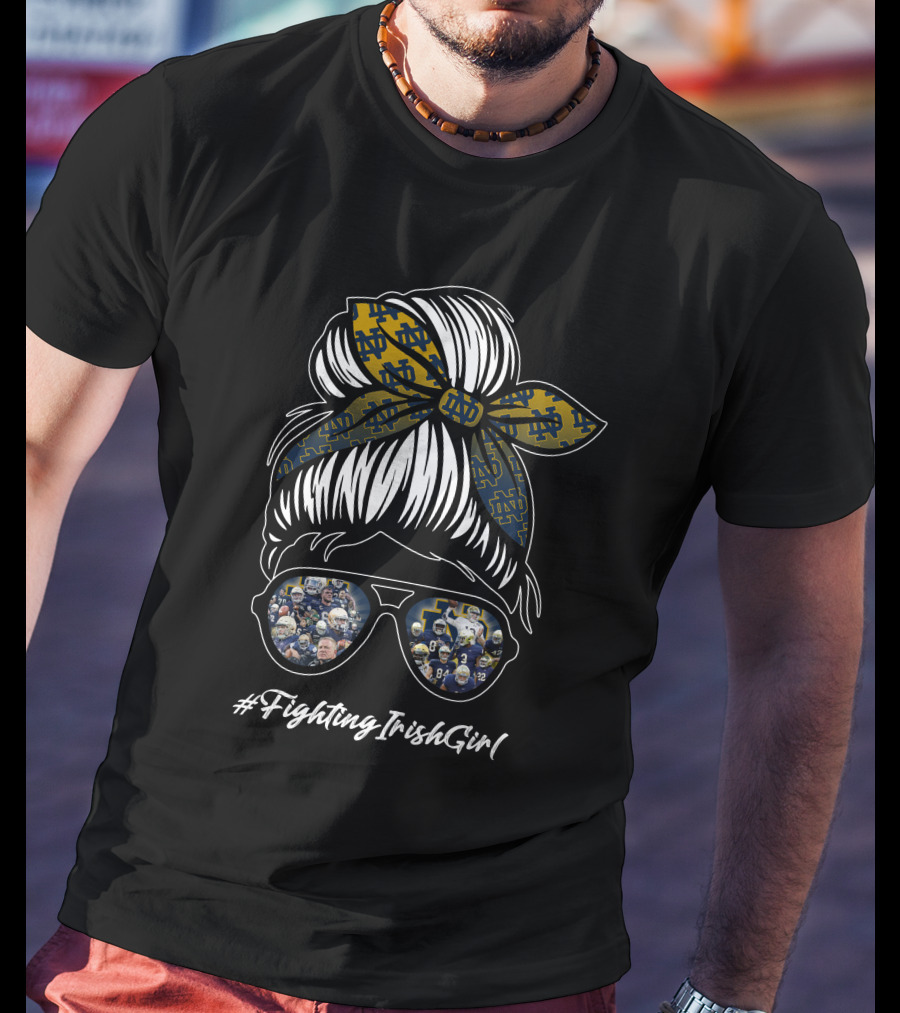 Notre Dame Fighting Irish Football Fan Pride #FightingIrishGirl T-Shirt