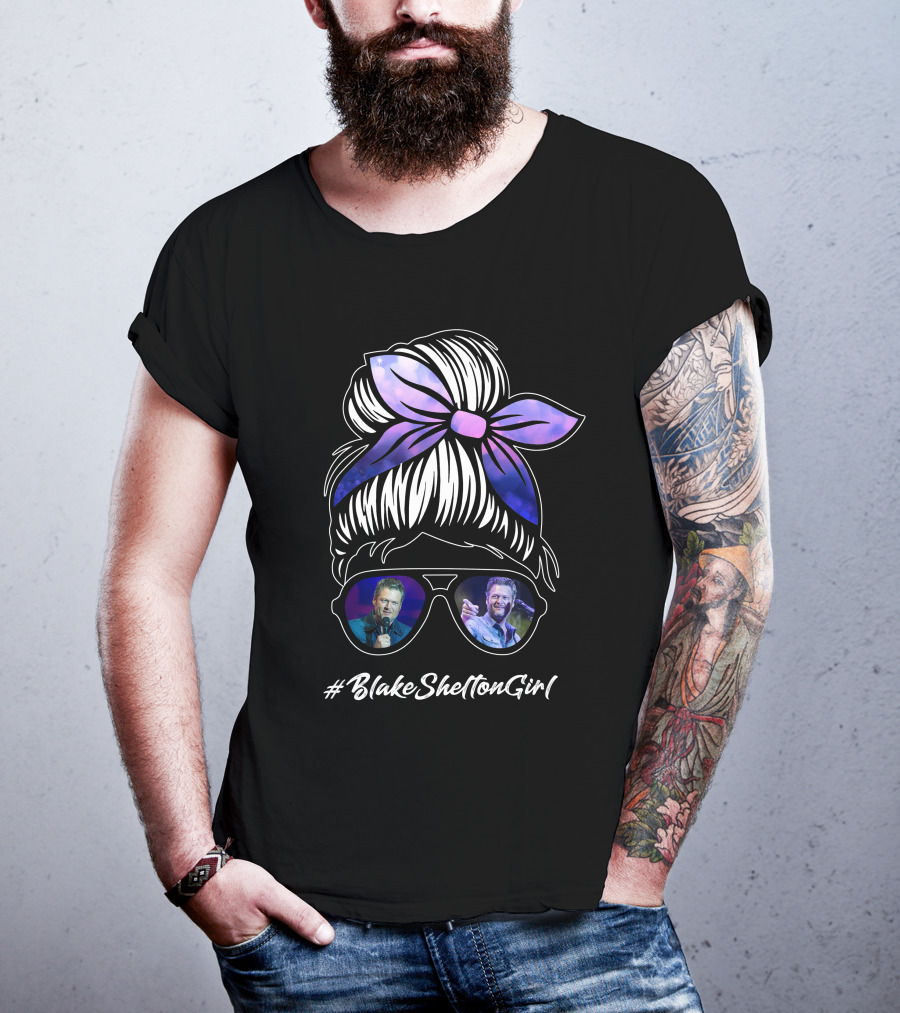 BlakeSheltonGirl Sunglasses Headwrap T-Shirt