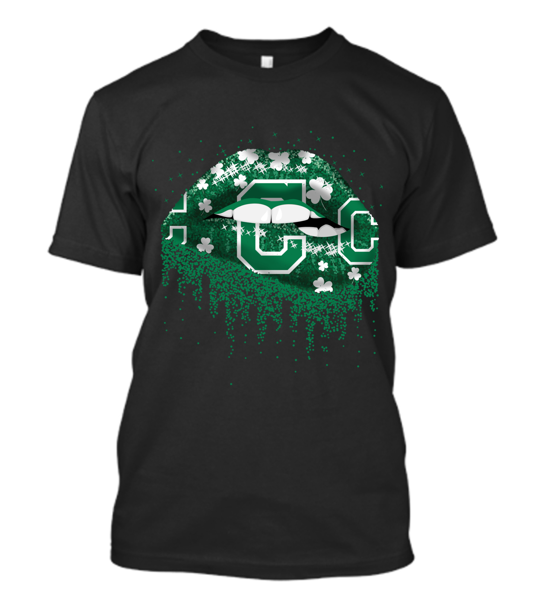 Cleveland Indians Lips Green Shamrock T-Shirt
