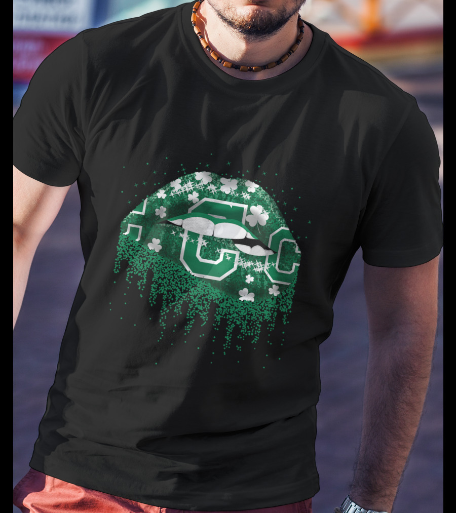 Cleveland Indians Lips Green Shamrock T-Shirt