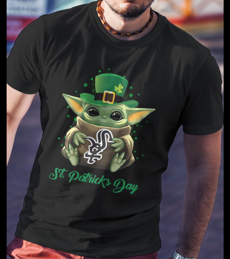 Chicago White Sox Baby Yoda St. Patrick's Day T-Shirt