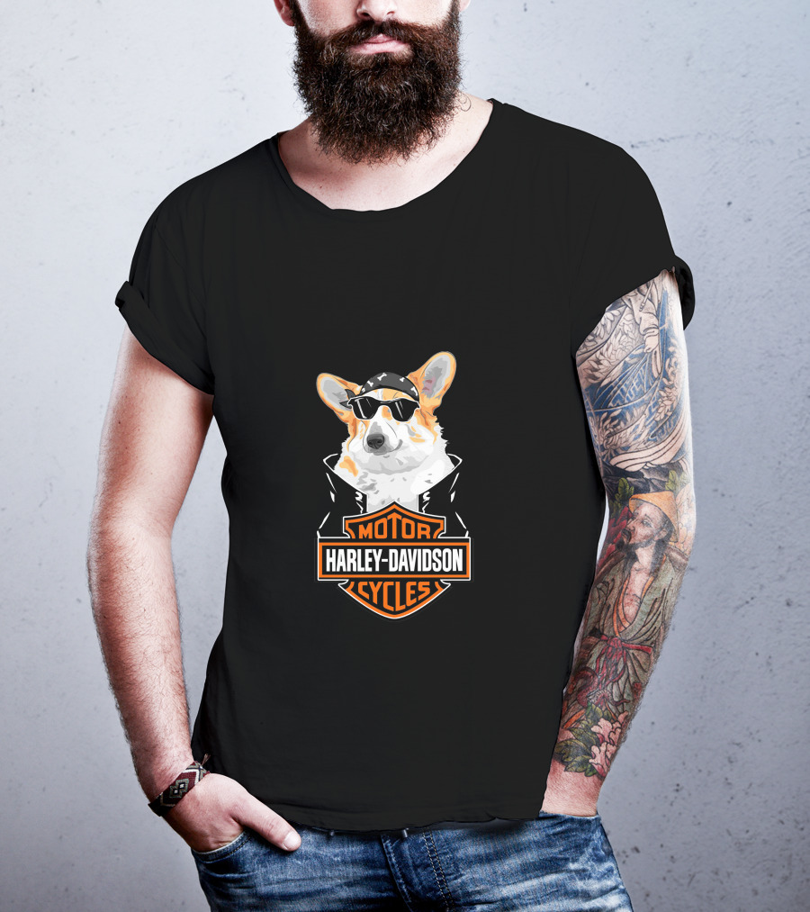 Corgi Harley Davidson Motorcycle Cycles T-Shirt