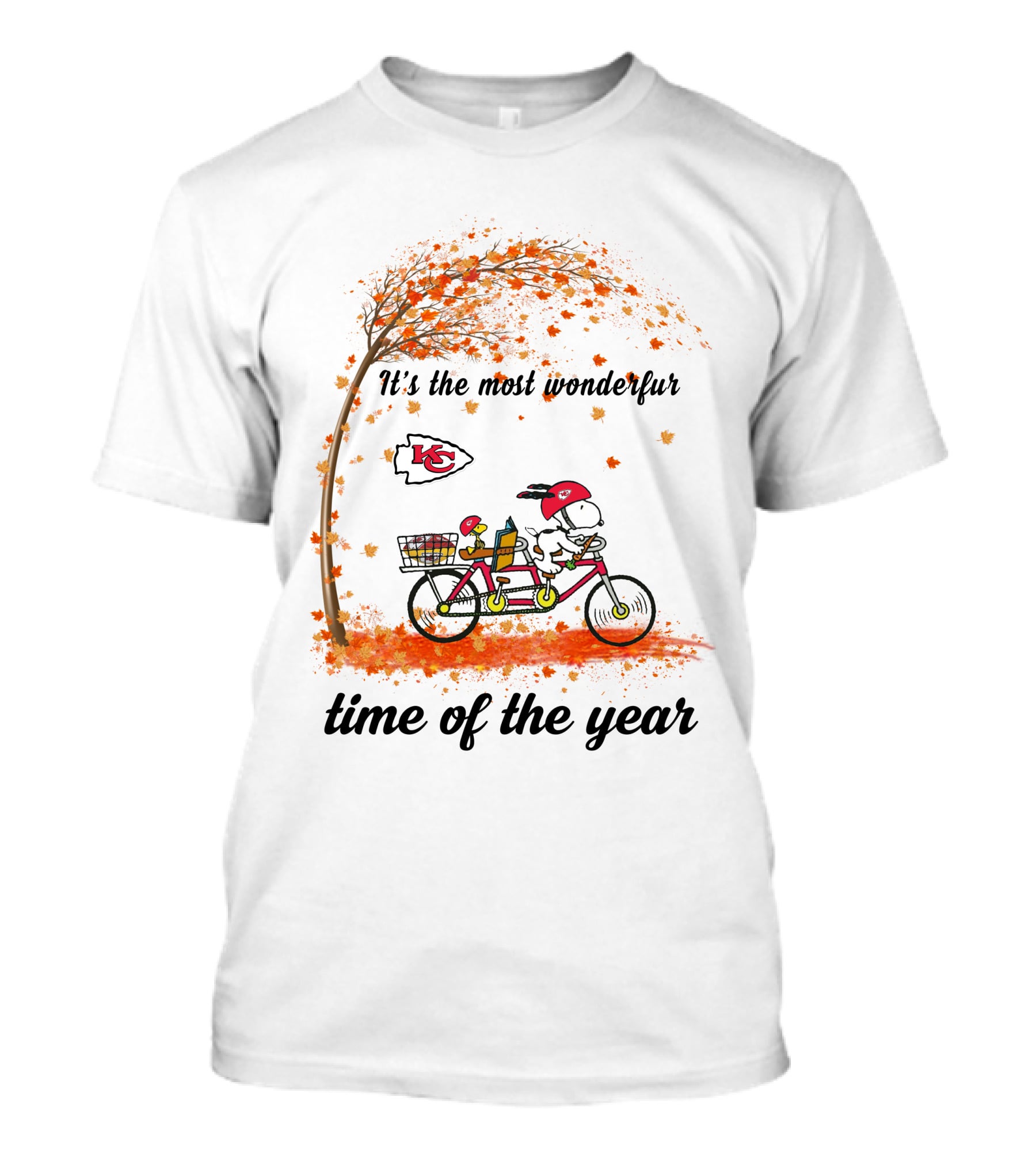 Kansas City Chiefs Autumn It's The Most Wonderful Time Of The Year T-Shirt