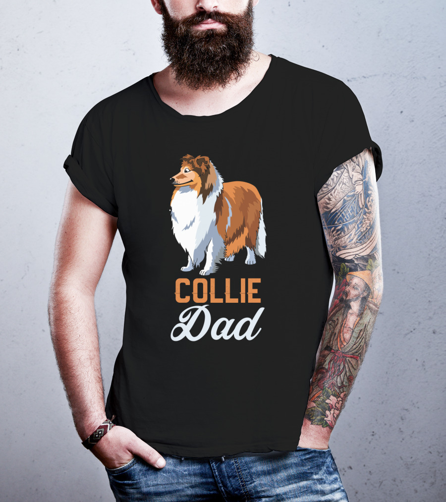 Collie Dad Loving Dog Owner T-Shirt