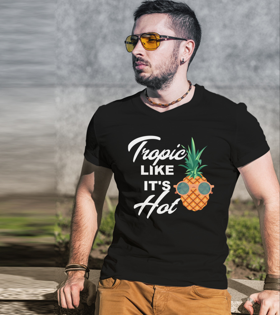 Tropic Like It's Hot Cool Vintage Pineapple T-Shirt
