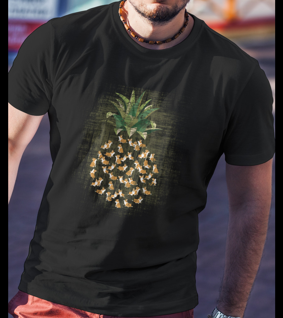 Pineapple Corgi Best Birthday For Corgi Lovers Pineapple Shaped Corgi T-Shirt