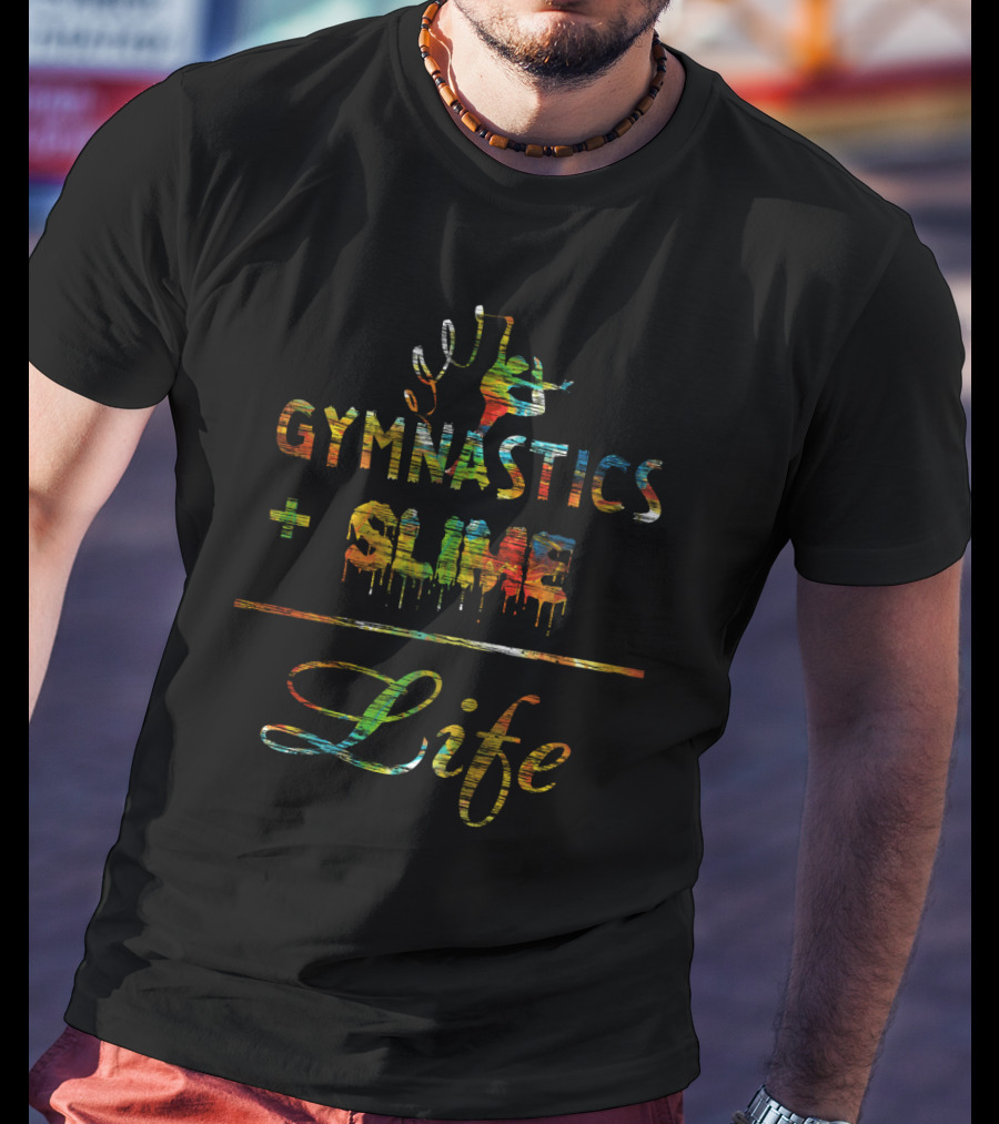 Gymnastics And Slime Plus Life Colorful Athletic T-Shirt