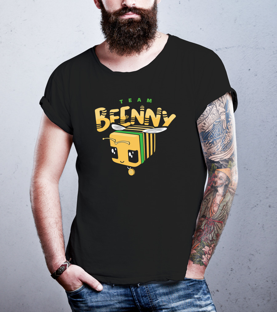 TEAM BEENNY Cute Bumblebee Cube Character T-Shirt