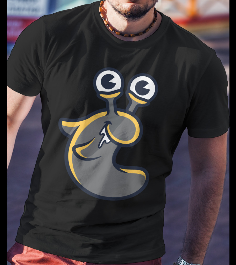 Slug Cartoon Character With Big Eyes And Smile T-Shirt