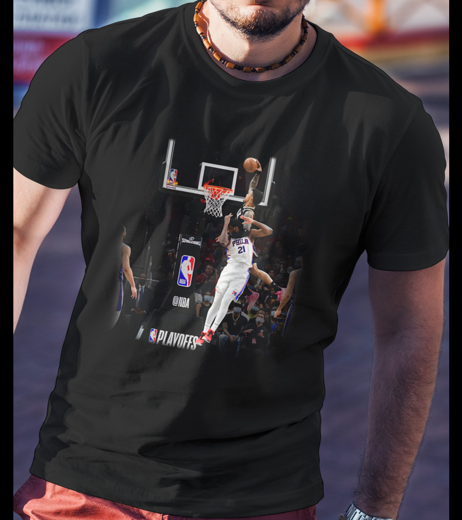 NBA Playoffs Dunk Over Philadelphia 21 By John Collins T-Shirt