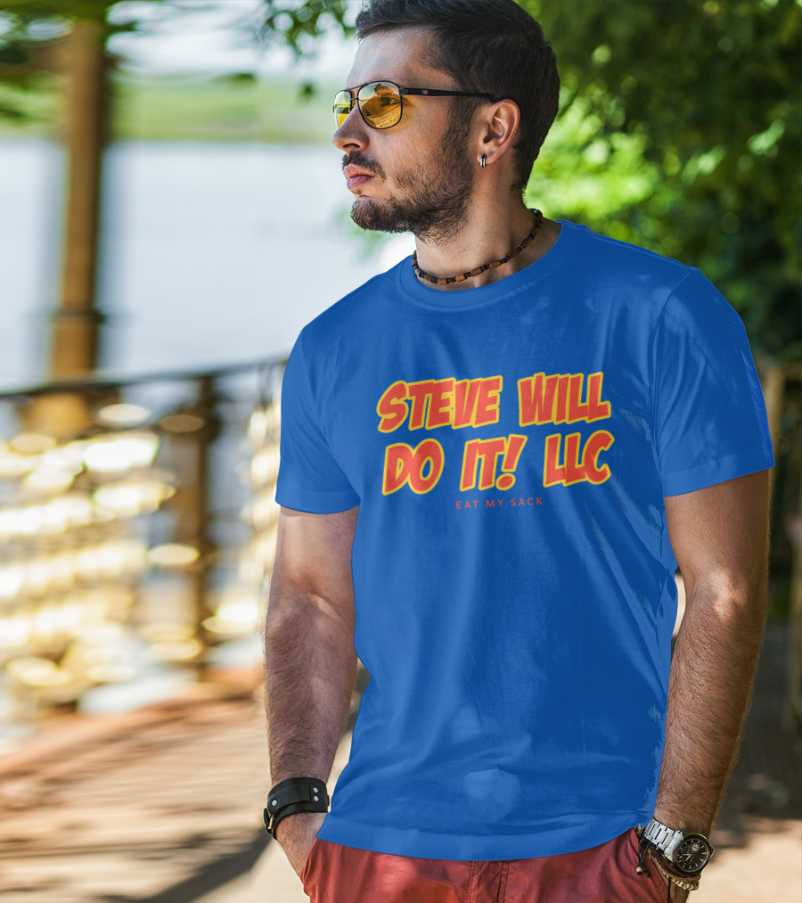 Steve Will Do It Llc Eat My Sack Royal T-Shirt