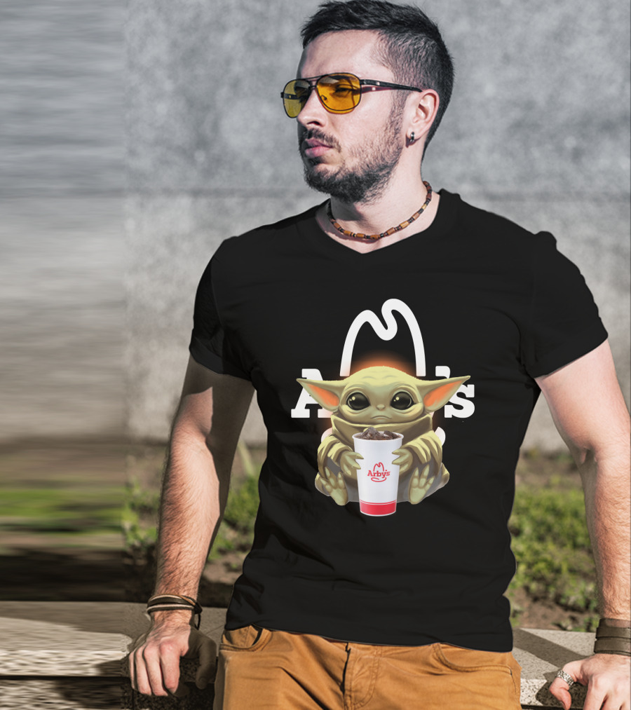 Baby Yoda Holding Arby's Drink T-Shirt