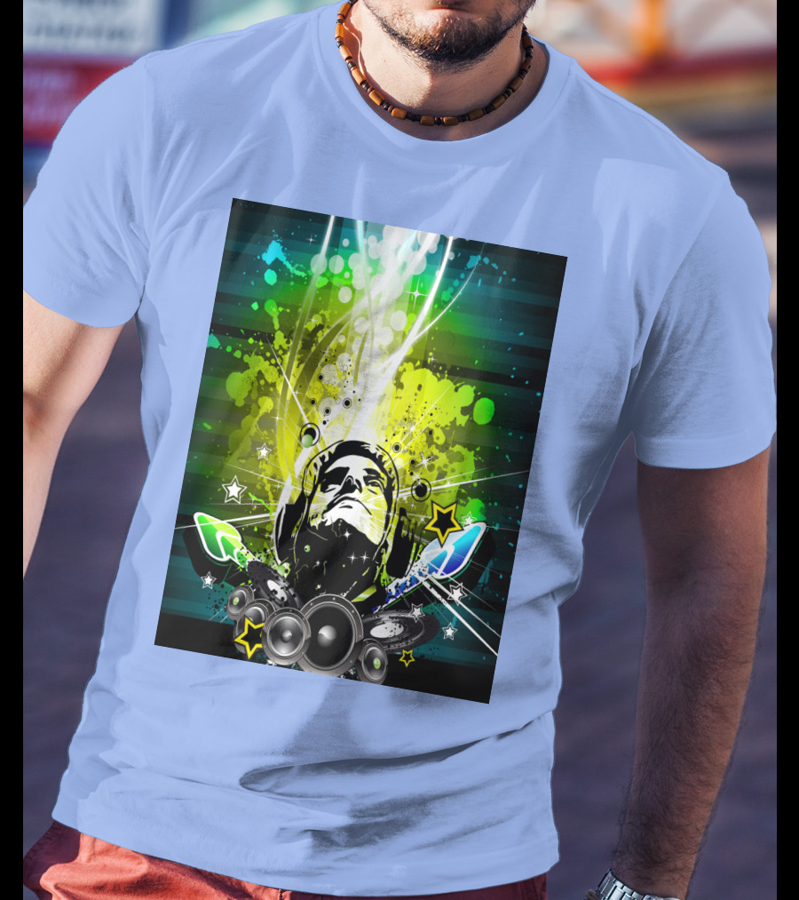 Music So Cool Vibrant Headphones DJ Speaker Blast T-Shirt