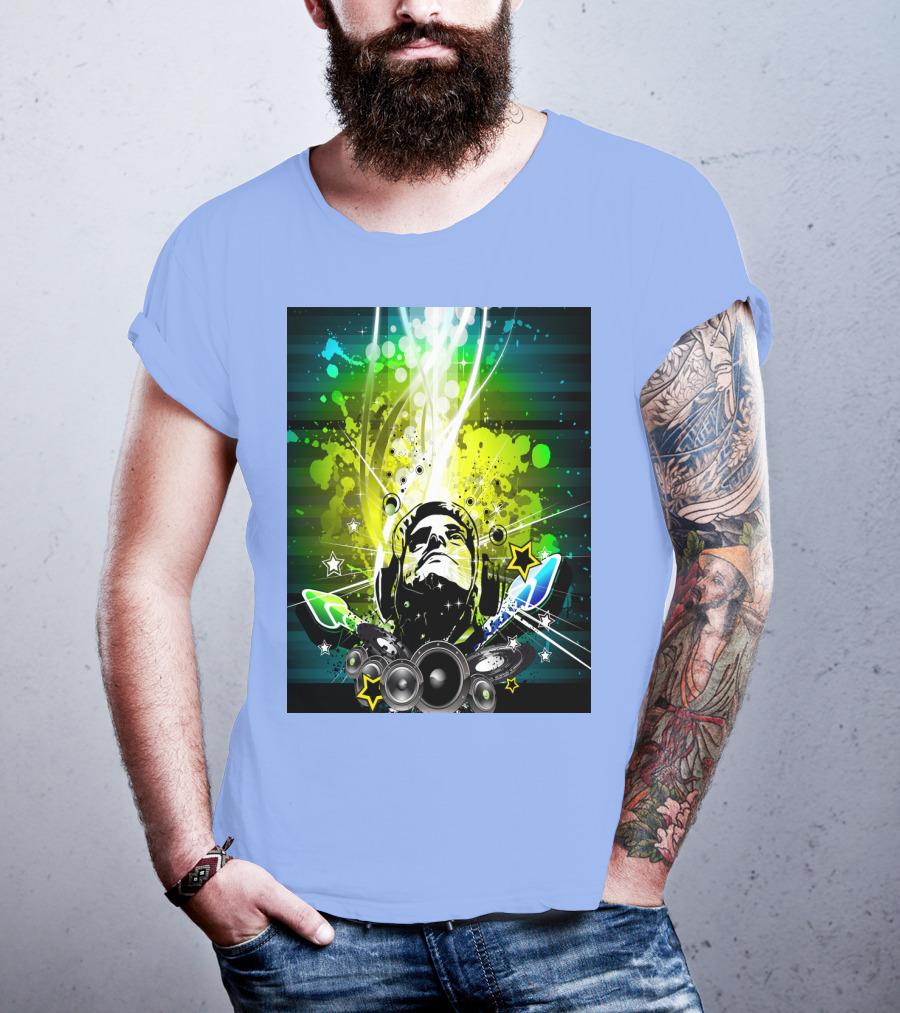 Music So Cool Vibrant Headphones DJ Speaker Blast T-Shirt