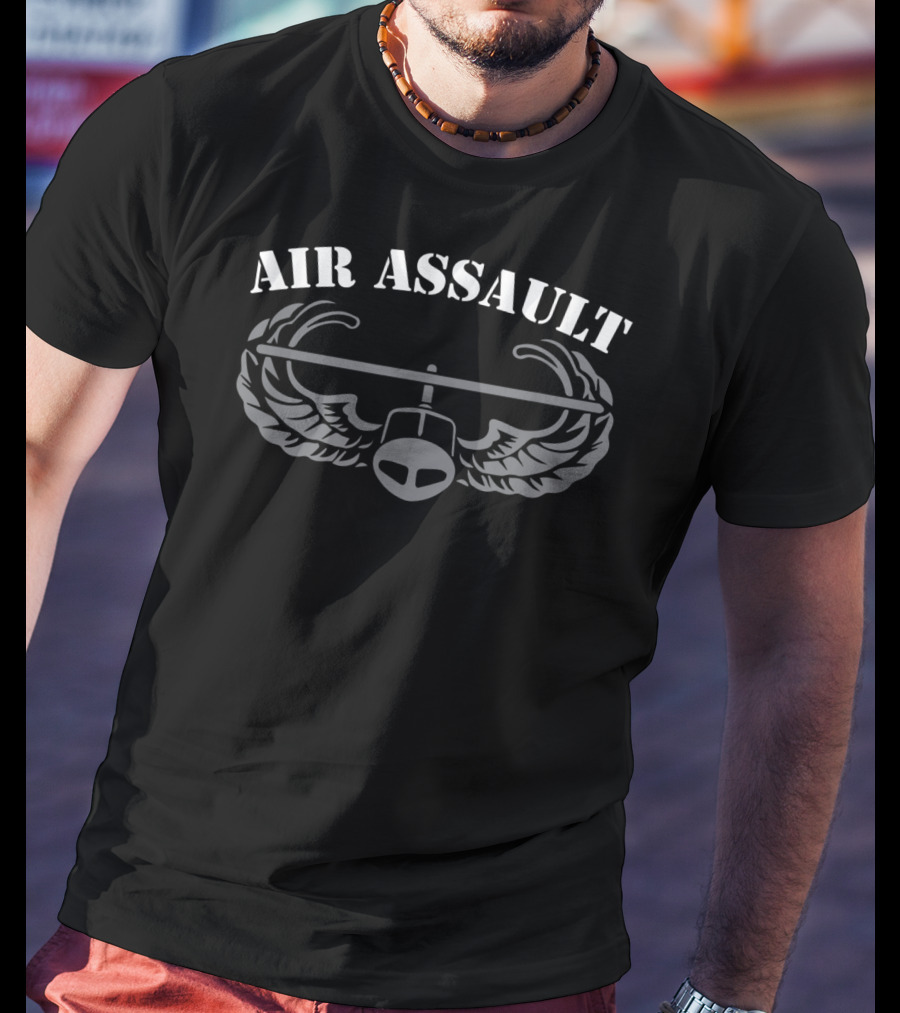 Air Assault Helicopter With Wings Military Symbol 20460 T-Shirt