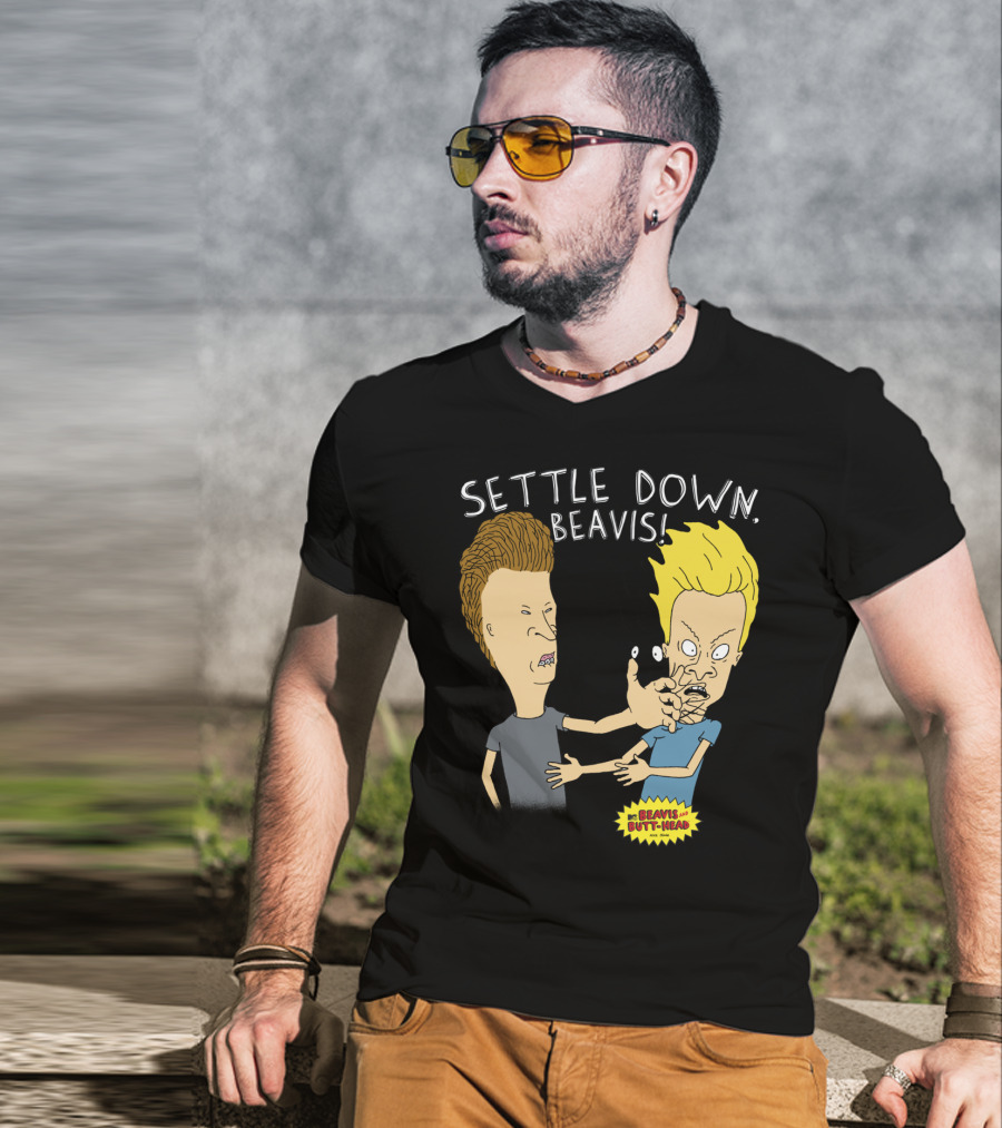 Settle Down Beavis Beavis And Butthead T-Shirt
