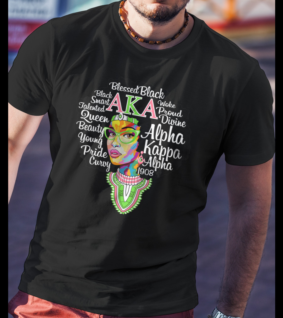 AKA Alpha Kappa Alpha Sorority Black Beauty Queen Pride 1908 T-Shirt