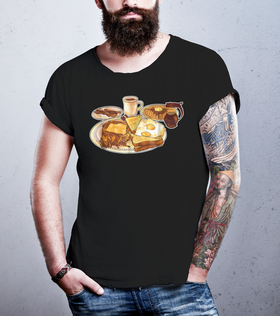 All Star Special Breakfast Plate With Coffee And Pancakes T-Shirt