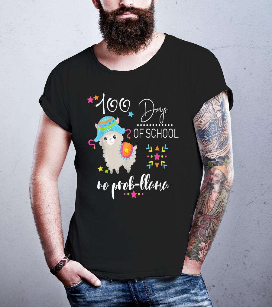 100 Days Of School No Prob-llama T-Shirt
