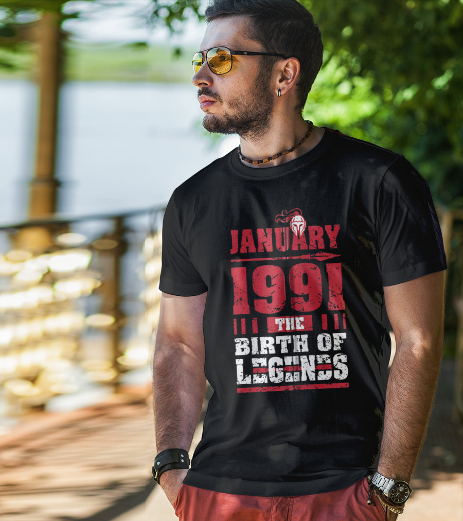 January 1991 The Birth Of Legends Helmet Emblem T-Shirt