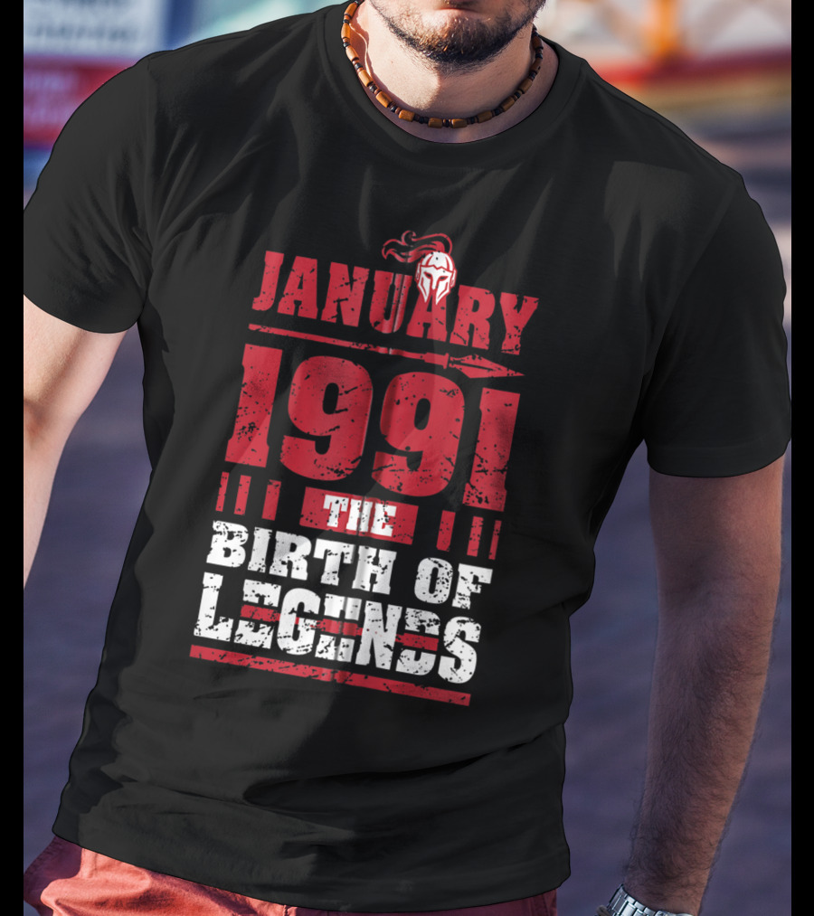 January 1991 The Birth Of Legends Helmet Emblem T-Shirt