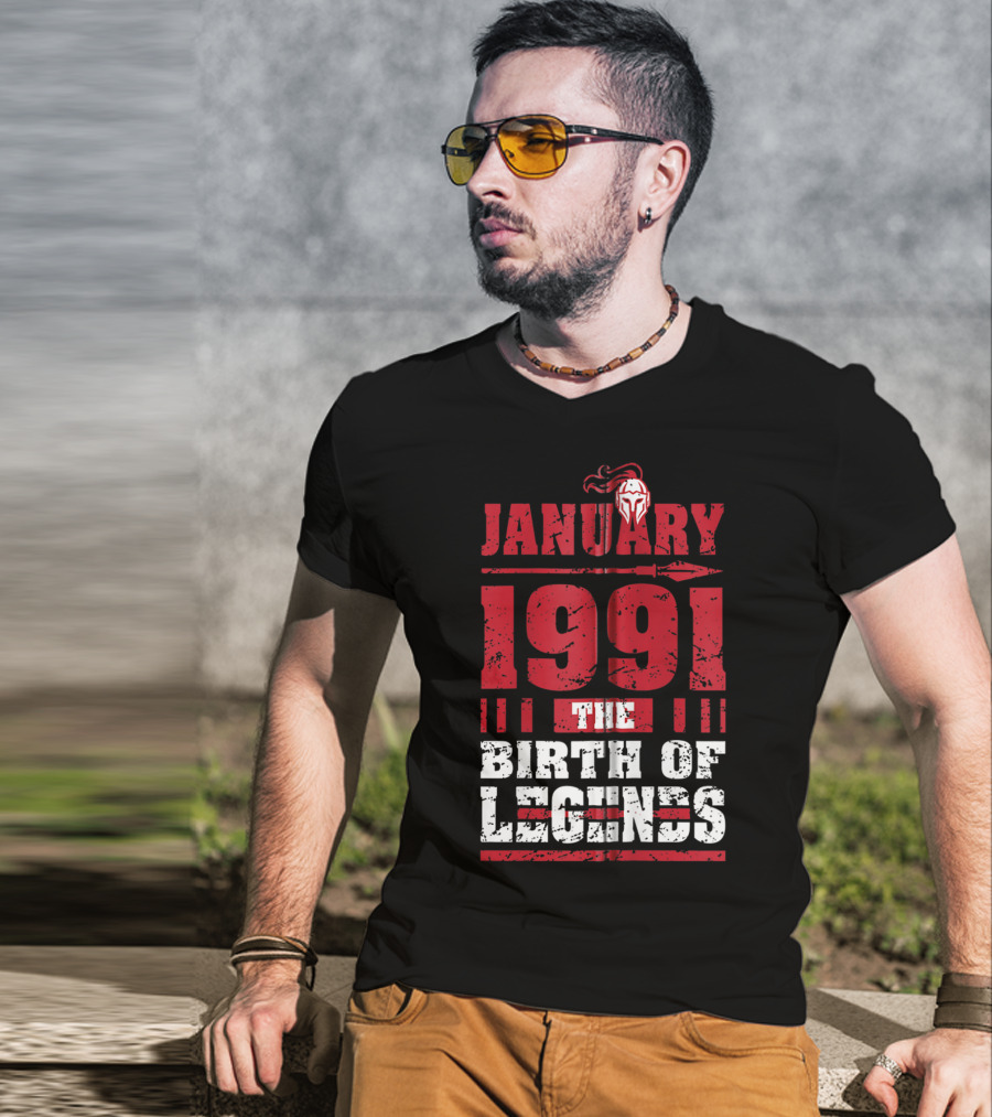 January 1991 The Birth Of Legends Helmet Emblem T-Shirt
