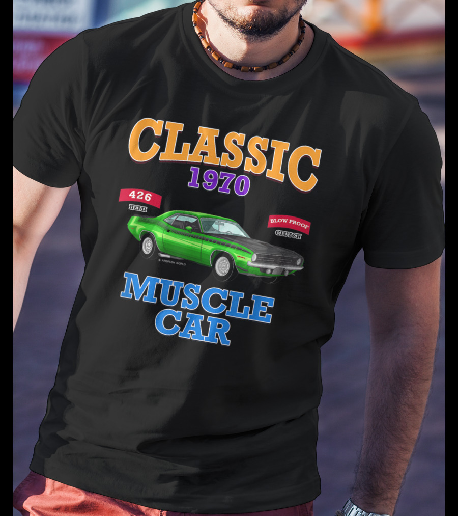 Classic 1970 Muscle Car 426 Hemi Blow Proof Clutch T-Shirt