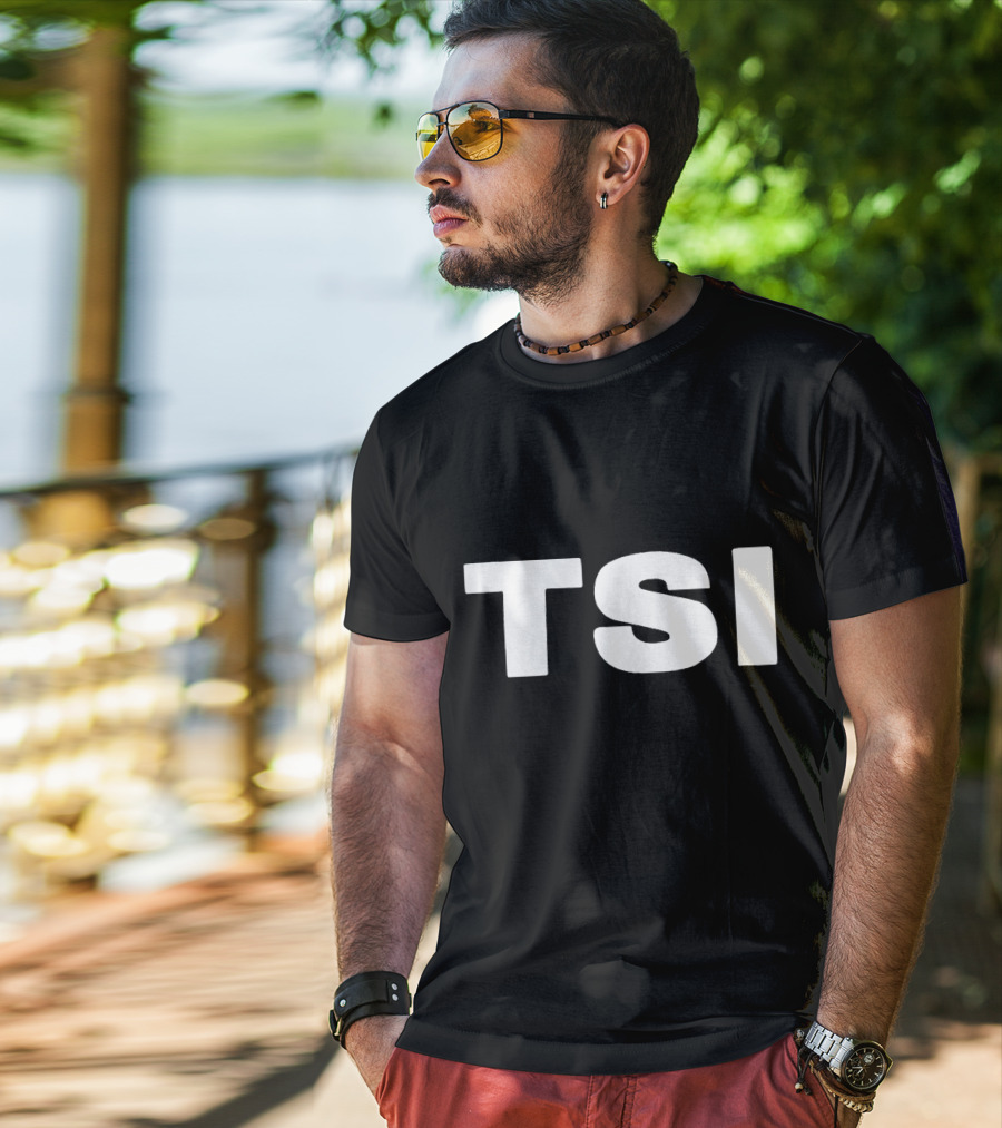TSI Bold White Text On Minimalist Background T-Shirt