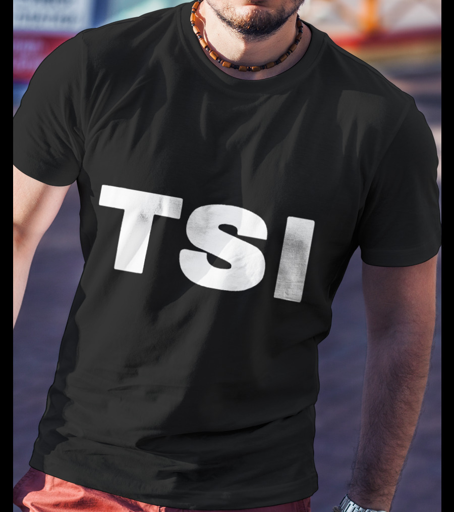 TSI Bold White Text On Minimalist Background T-Shirt