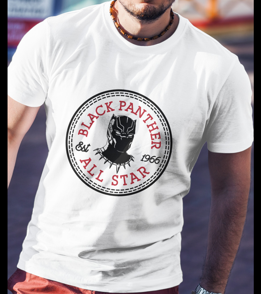 Black Panther All Star Est 1966 Converse T-Shirt
