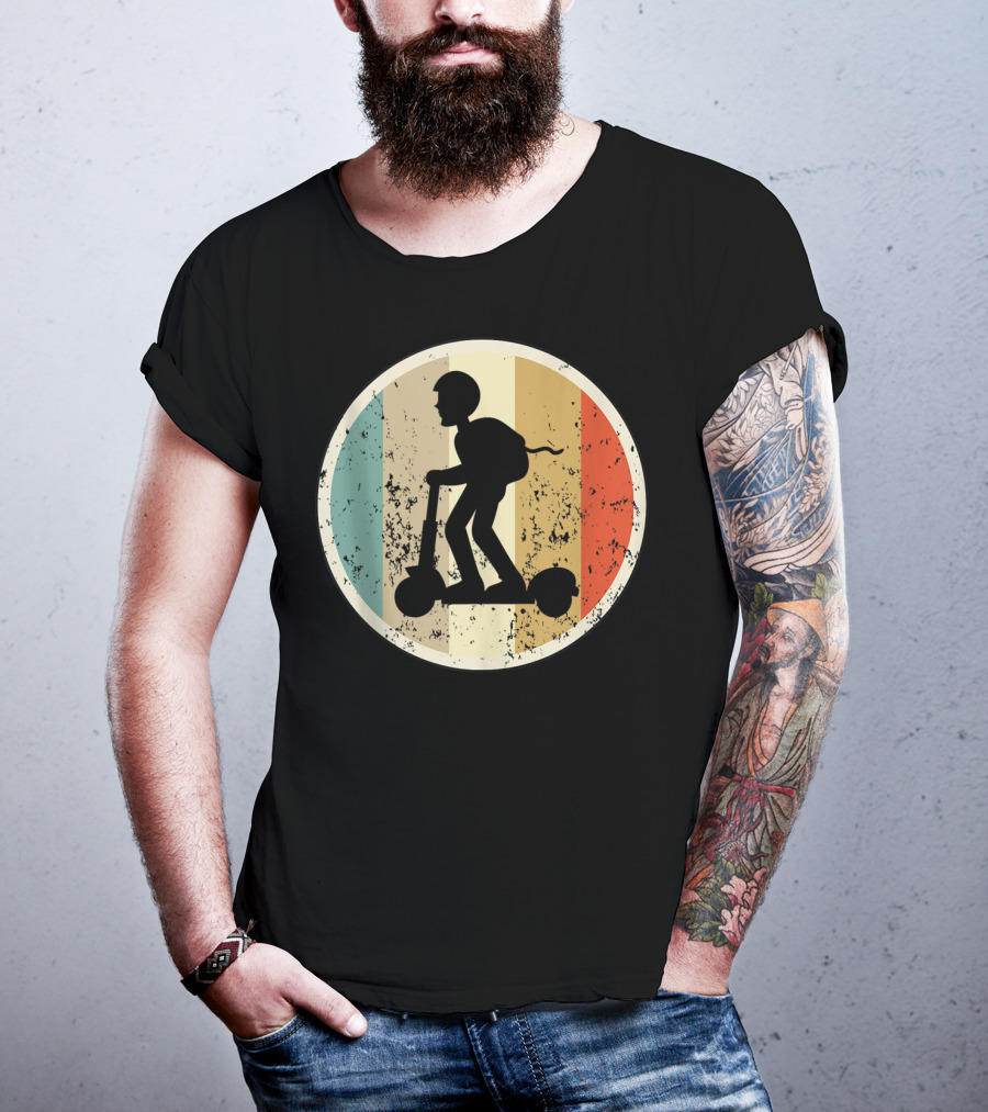 Escooter Electric Scooter Driver Vintage Retro T-Shirt