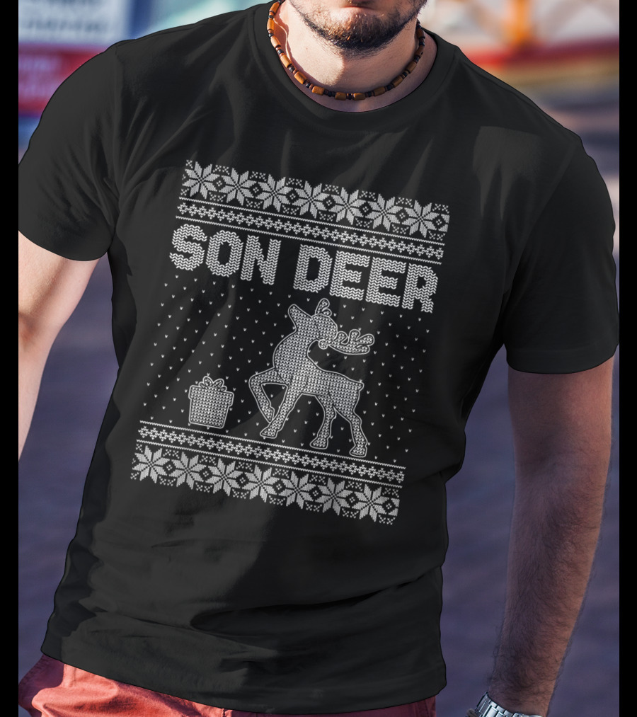 Son Deer Matching Family Christmas T-Shirt