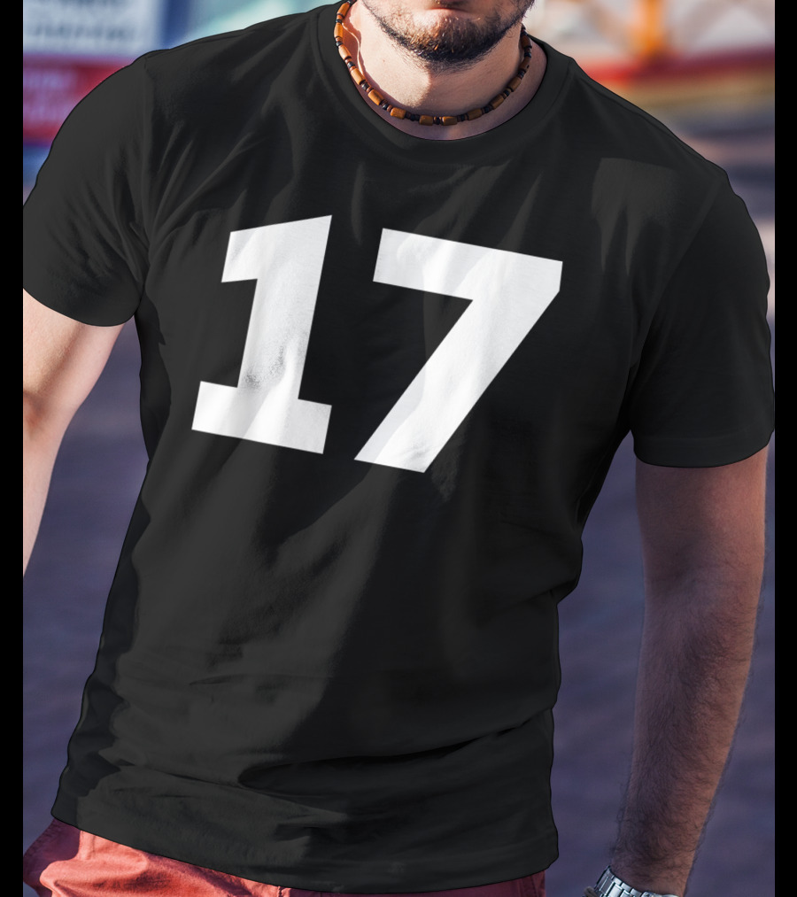 Number 17 Jersey Style Sport Team Group T-Shirt
