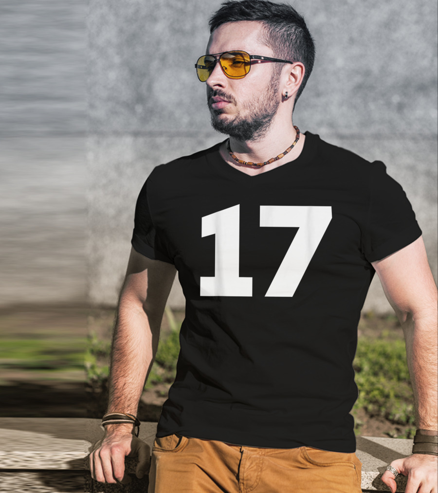 Number 17 Jersey Style Sport Team Group T-Shirt