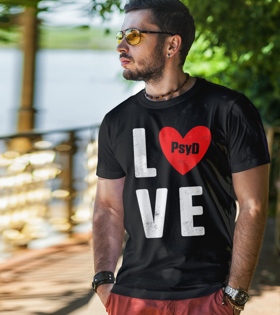Psyd Doctorate Love Psychology Degree Heart T-Shirt