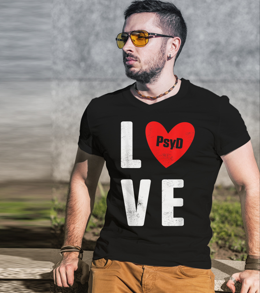 Psyd Doctorate Love Psychology Degree Heart T-Shirt