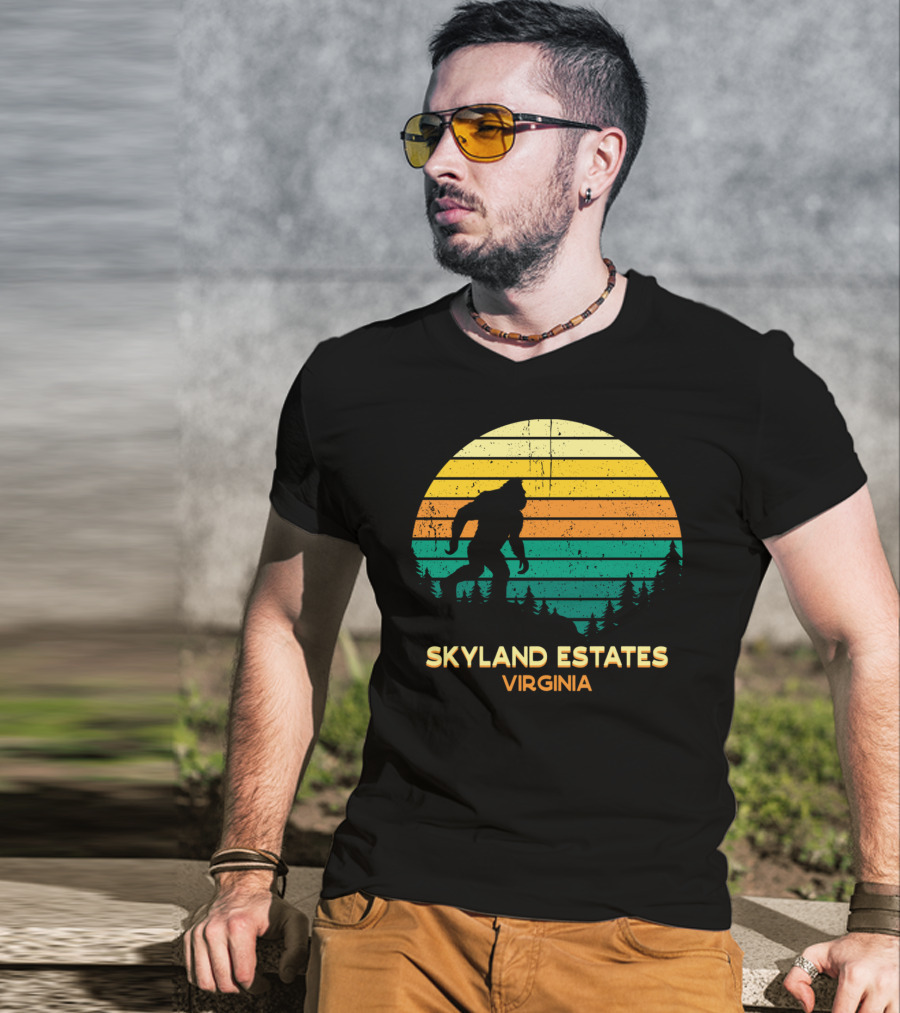 Skyland Estates Virginia Bigfoot Retro Sunset T-Shirt