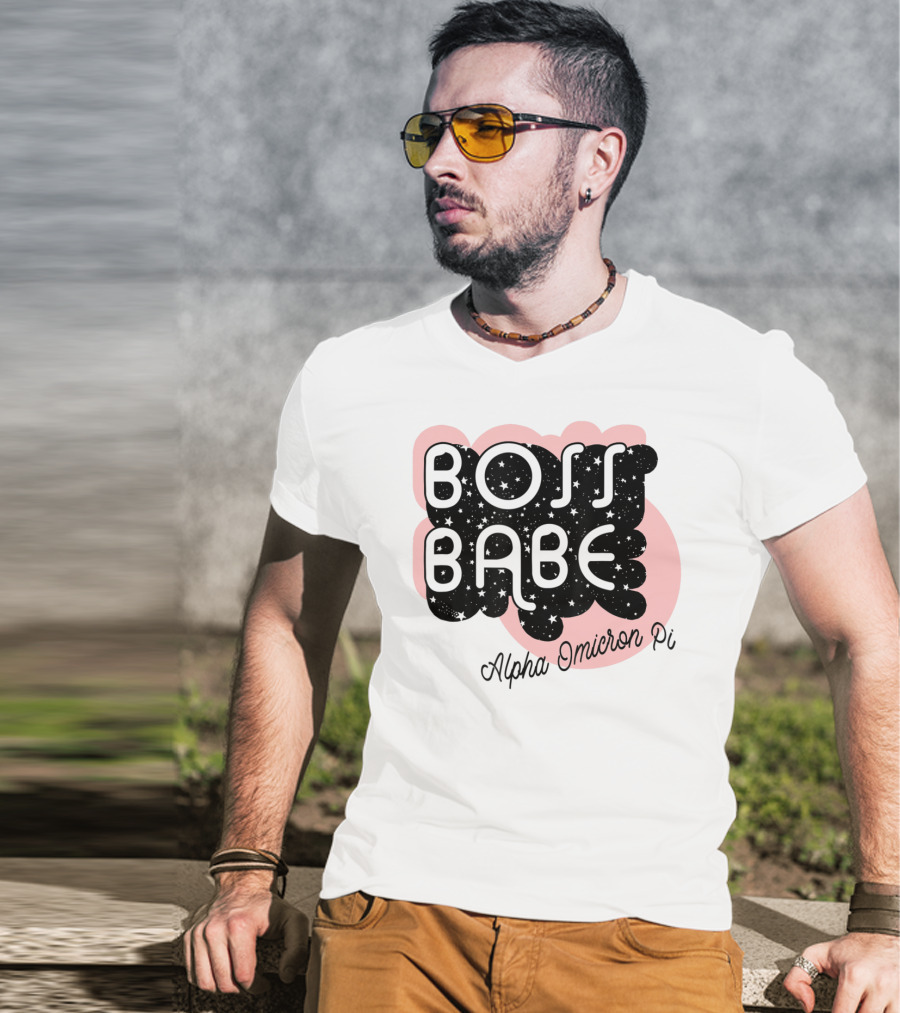 Boss Babe Alpha Omicron Pi Sorority Greek T-Shirt